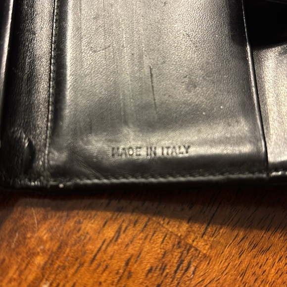 Prada bi-fold wallet quilted blue/black Authentic - Picture 7 of 11